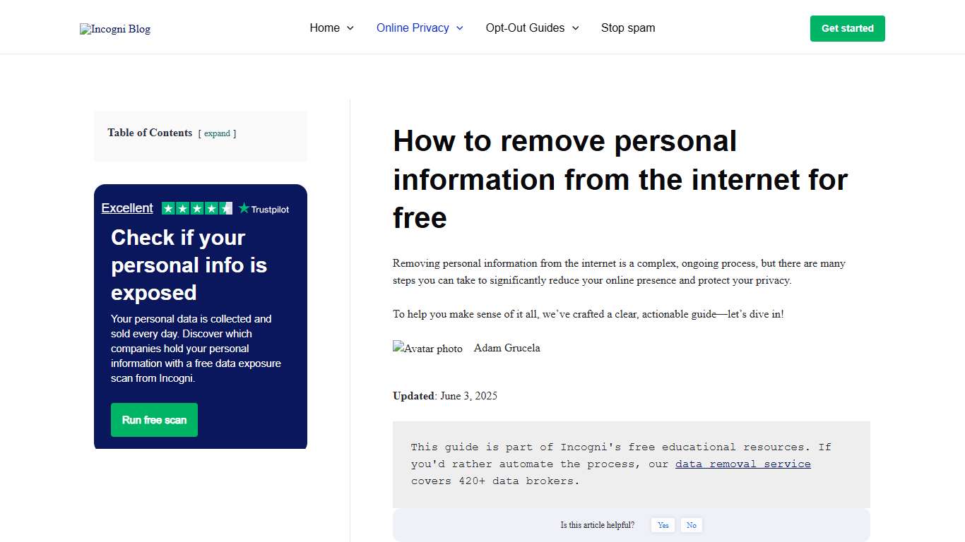 How to remove personal information from the internet for free [2026] Incogni